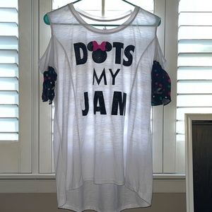 Disney Minnie Mouse dot t shirt size large NWT